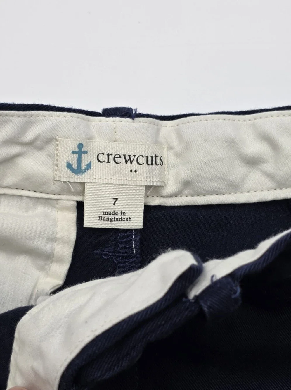 NEW Crewcuts boys' navy chino shorts size 7